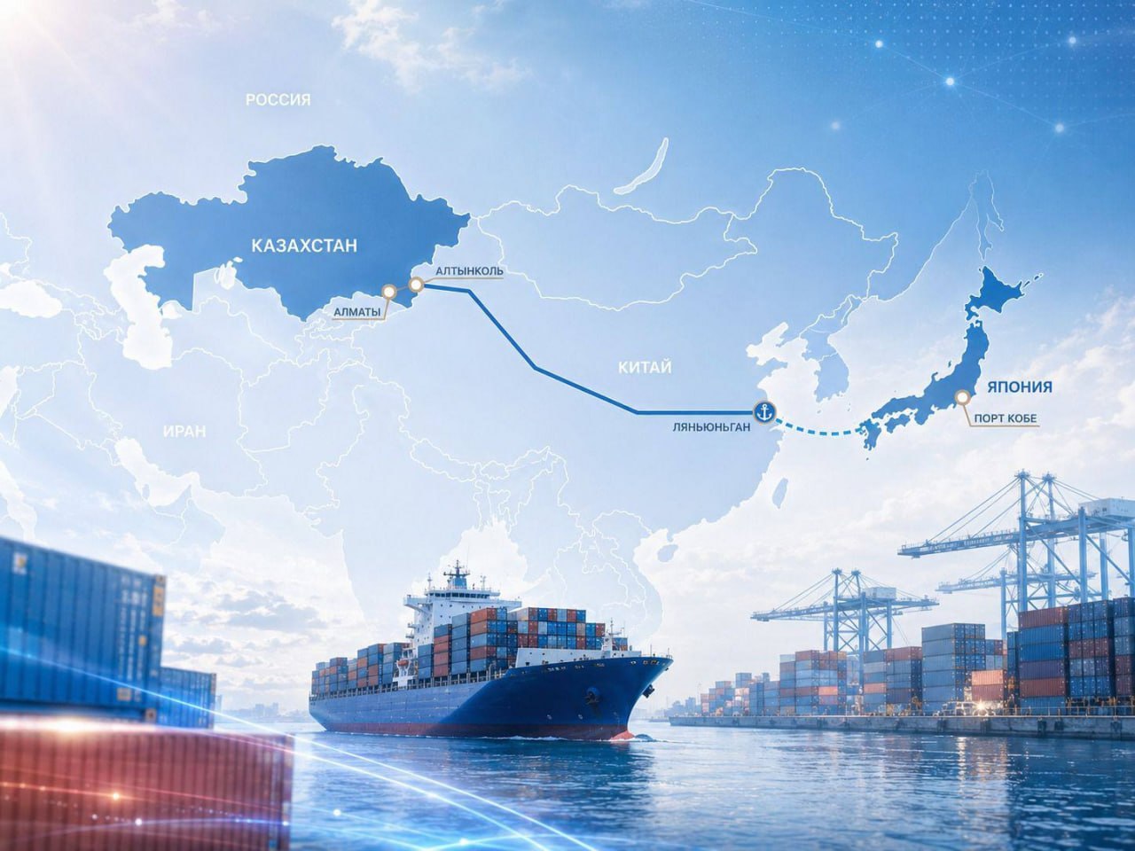 KTZ Express организовал контейнерные ж/д перевозки между Японией и Казахстаном