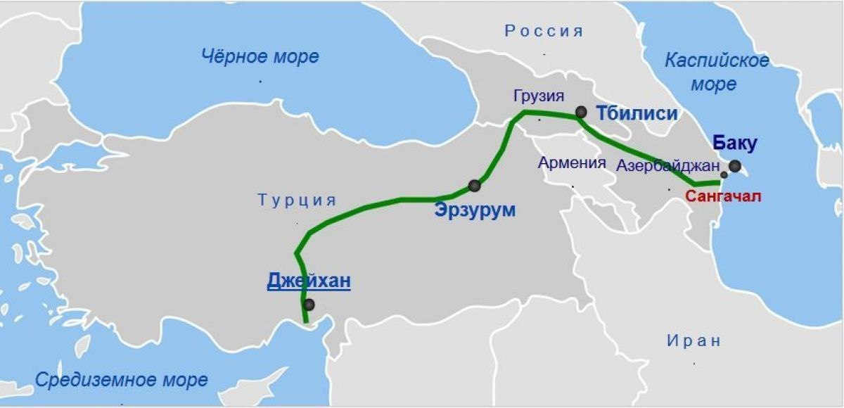 Более 18% поставок по нефтепроводу БТД приходится на нефть из Казахстана и Туркменистана